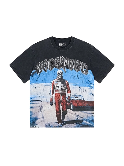 Godspeed T-Shirt Washed Black 1087 02