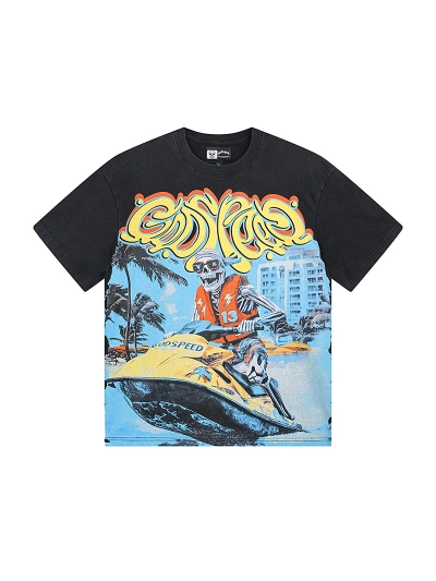Godspeed T-Shirt Washed black 1111 02