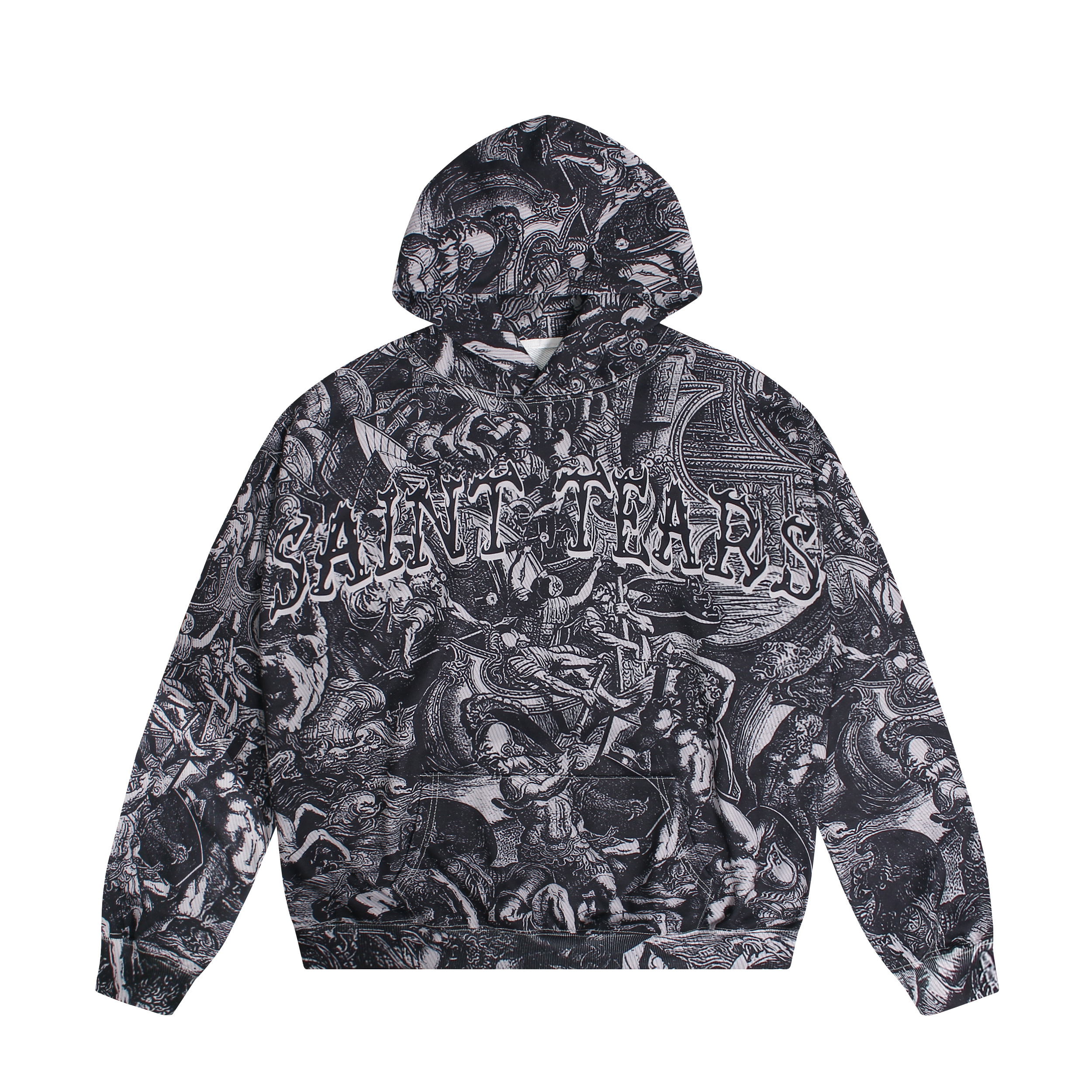 Saint Michael Tears Hoodie WY7789 + New Purple Brand Jeans #9057