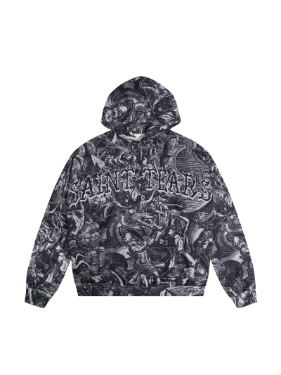 Saint Michael Tears Hoodie WY7789 + New Purple Brand Jeans #9057 02