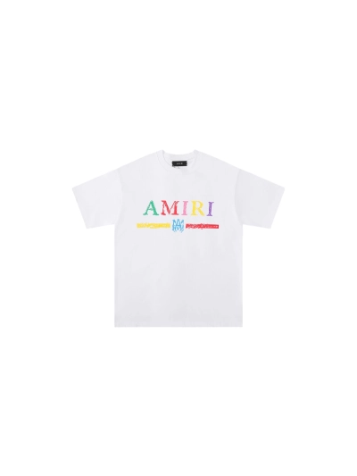 Amiri T-Shirt 672+Denim Tears pants Pink Short Pants 02