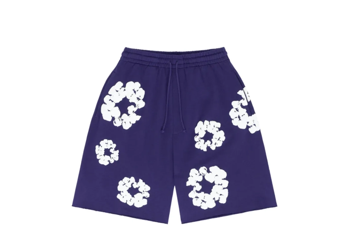 Amiri T-Shirt 679+Denim Tears pants Purple Short Pants