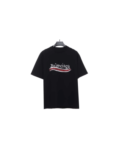 Balenciaga Distressed Washed Damaged Coke T-Shirts Distressed gray+Balenciaga distressed art denim shorts Jeans 02