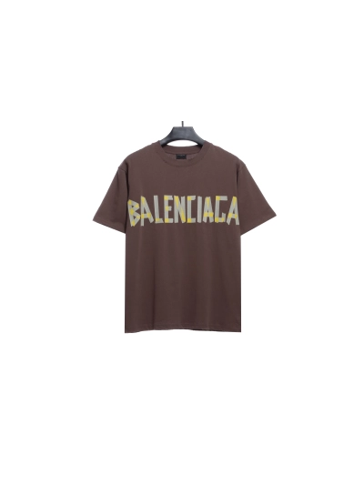 Balenciaga masking tape T-Shirts brown+Dior & Stone Island Stone Island co-branded pocket leather label work denim shorts Jeans 1 02