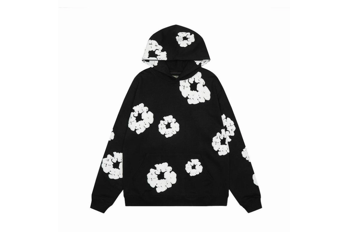 Denim Tears hoodie black+Denim Tears The Cotton Wreath High Street Shorts Sport Shorts black pants Short Pants