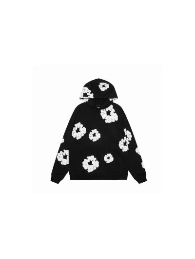 Denim Tears hoodie black+Denim Tears The Cotton Wreath High Street Shorts Sport Shorts black pants Short Pants 02