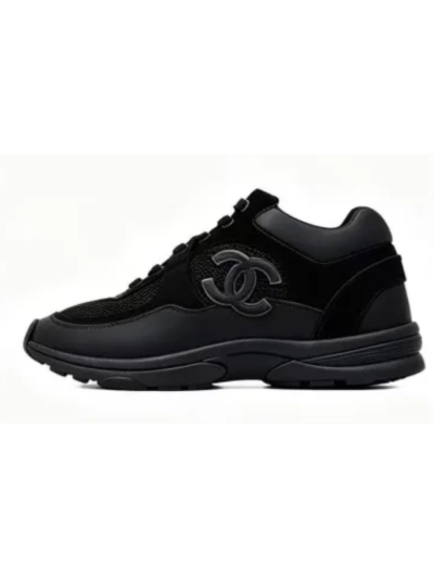 PKGoden Chanel Low Top Trainer All Black 01