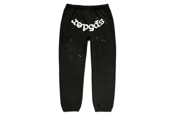 SP5DER Hoodie Black White+Black Sp5der Web Sweatpants. Black