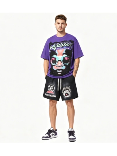 Hellstar T-Shirt 518+Hellstar short pants 702 01