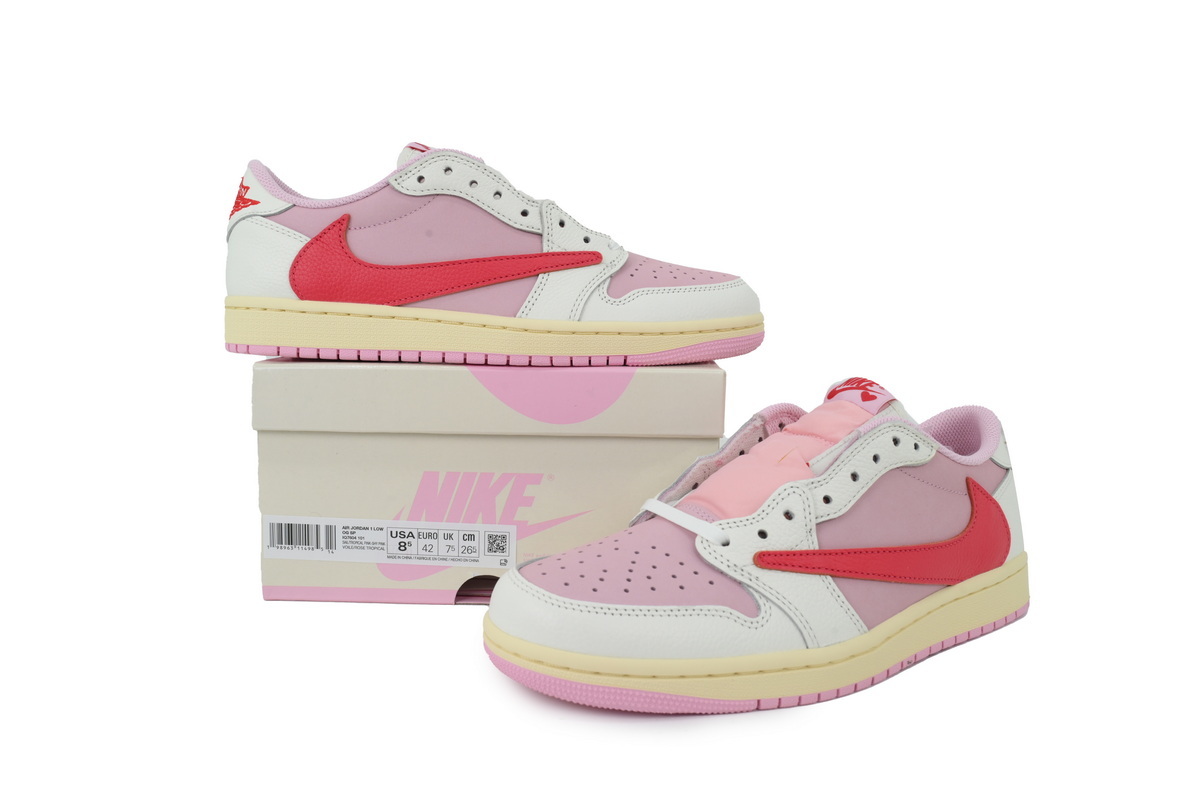PKGoden Travis Scott x Air Jordan 1 Low Rice Noodles Barb IQ7604-101