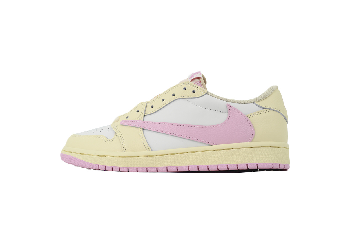 POP Travis Scott x Air Jordan 1 Retro Low OG Muslin Pink IQ7604-100