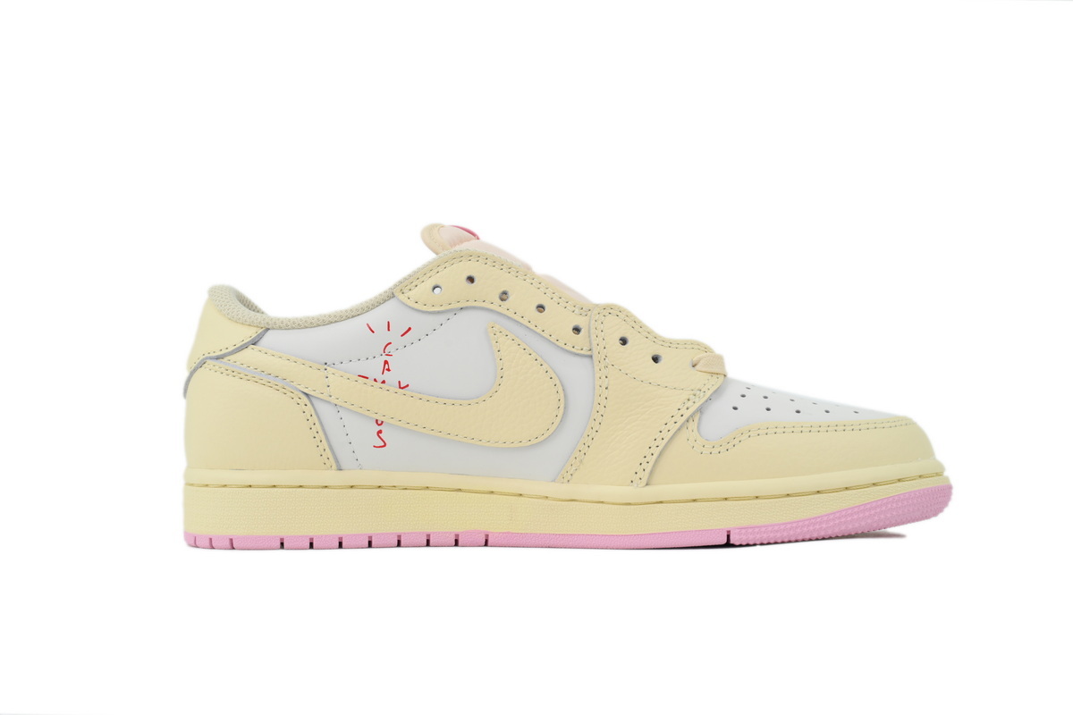 POP Travis Scott x Air Jordan 1 Retro Low OG Muslin Pink IQ7604-100