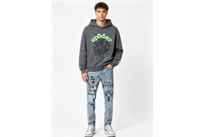 SP5DER Hoodie 5002+Amiri Pants blue Jeans, 257 01