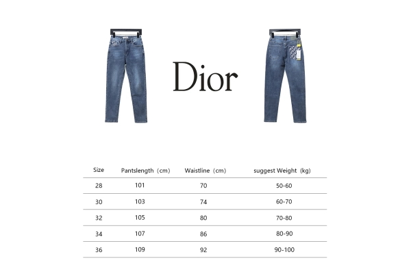 Denim Tears Deep Blue Hoodie+Dior classic monogram pocket Jeans