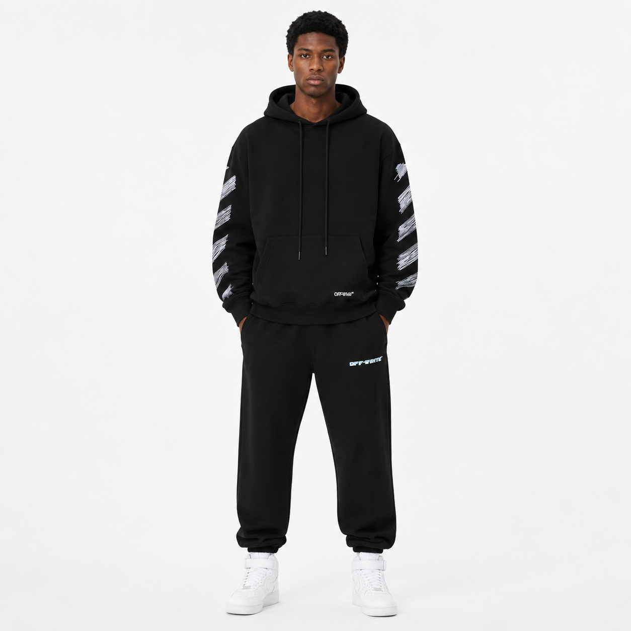  Off White Hoodie+Pants, A0Tn03
