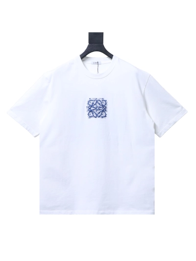 Loewe 26SS geometric sequins embroidery round neck short sleeve T-shirt 01