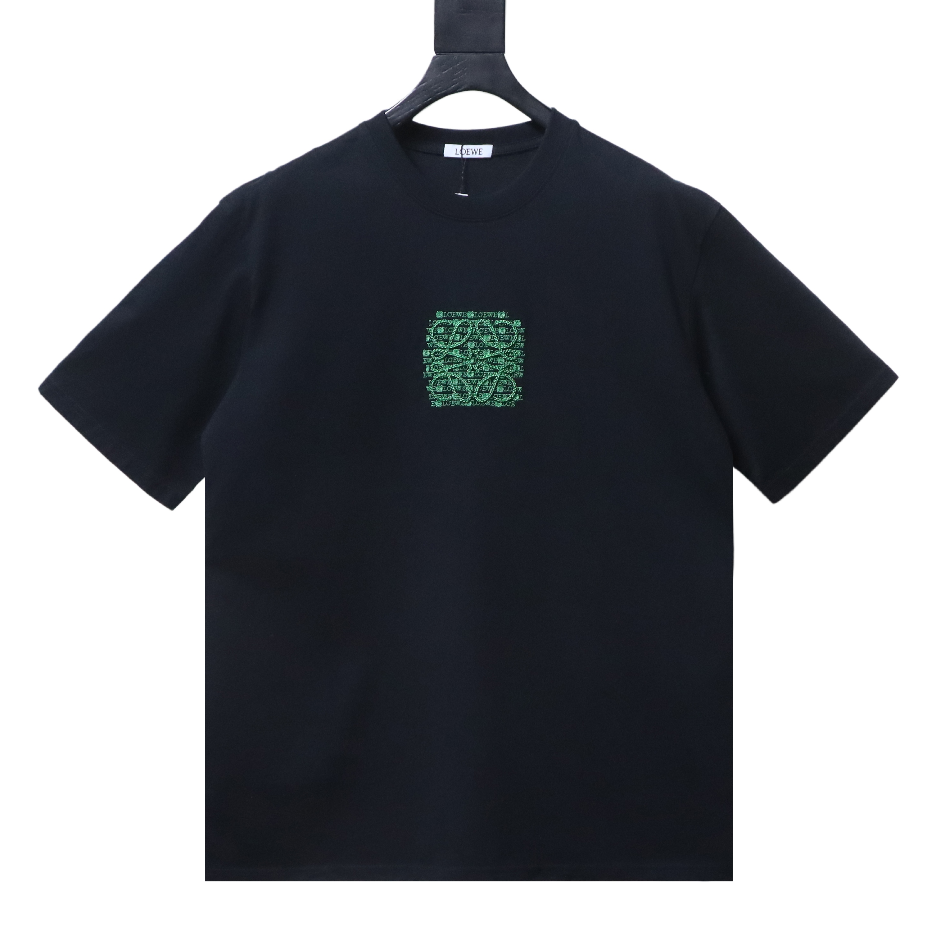 Loewe 26SS geometric sequins embroidery round neck short sleeve T-shirt