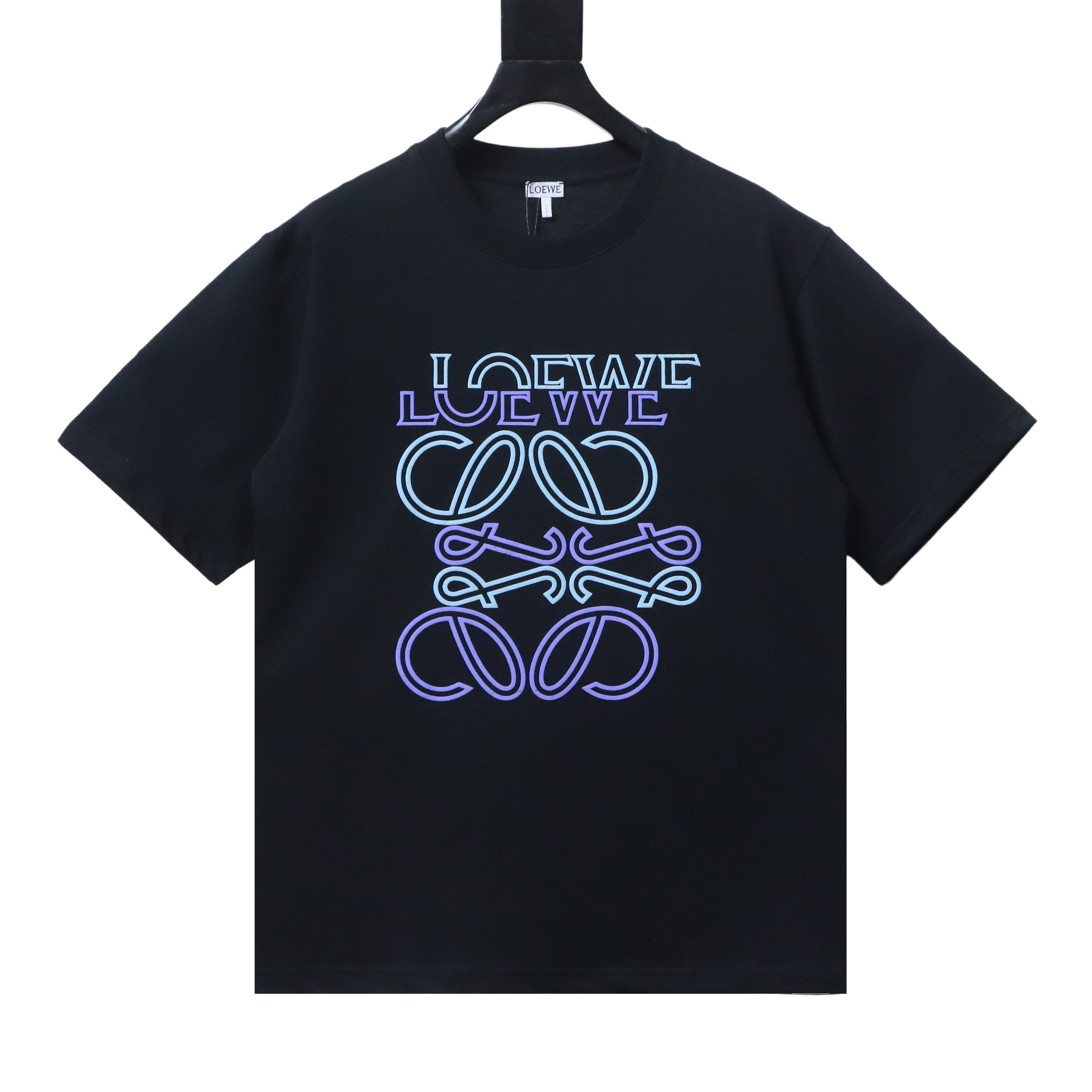 Loewe Unconventional Logo Color-Blocked Foam Printed Short-Sleeve T-Shirt