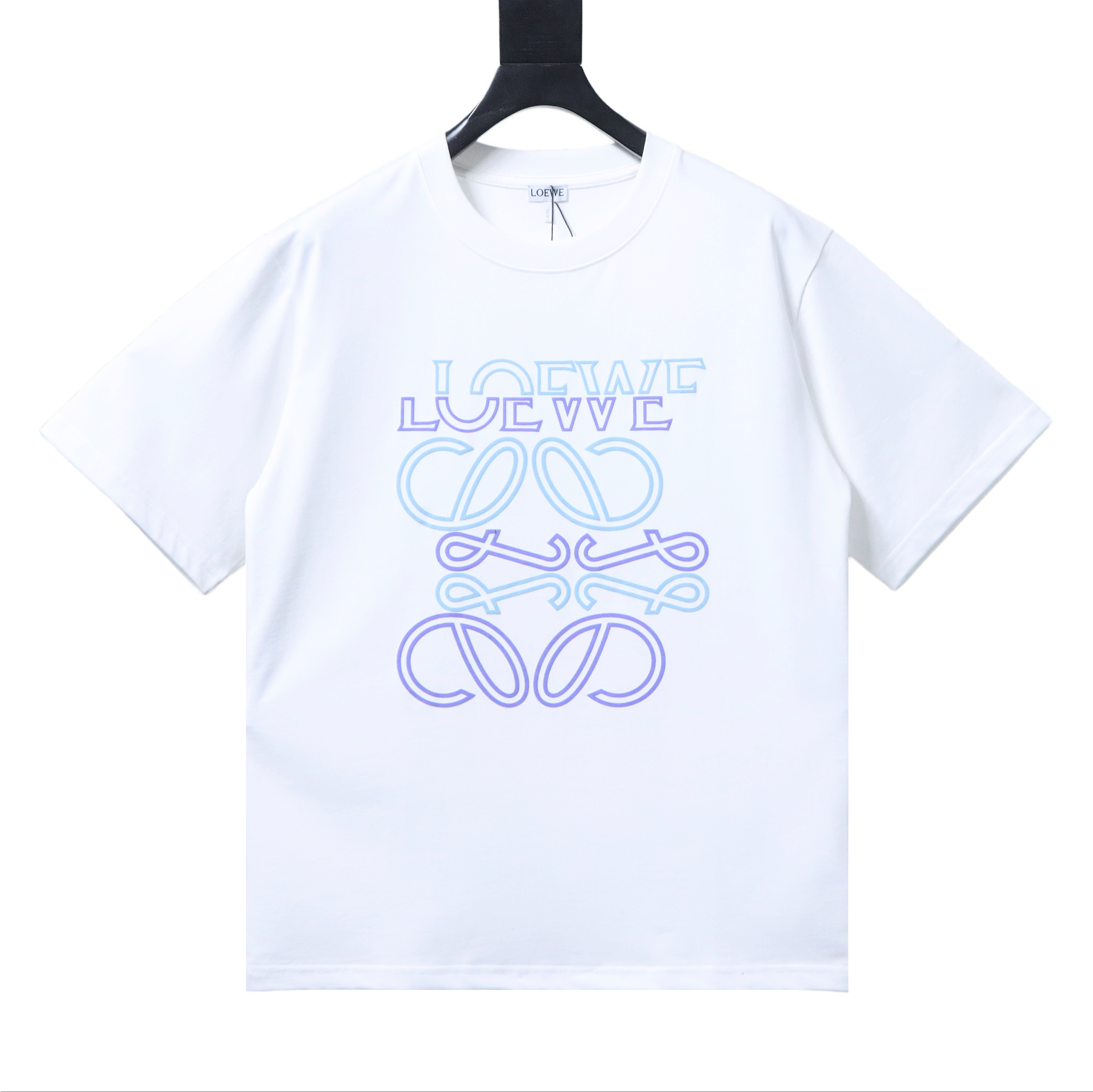 Loewe Unconventional Logo Color-Blocked Foam Printed Short-Sleeve T-Shirt