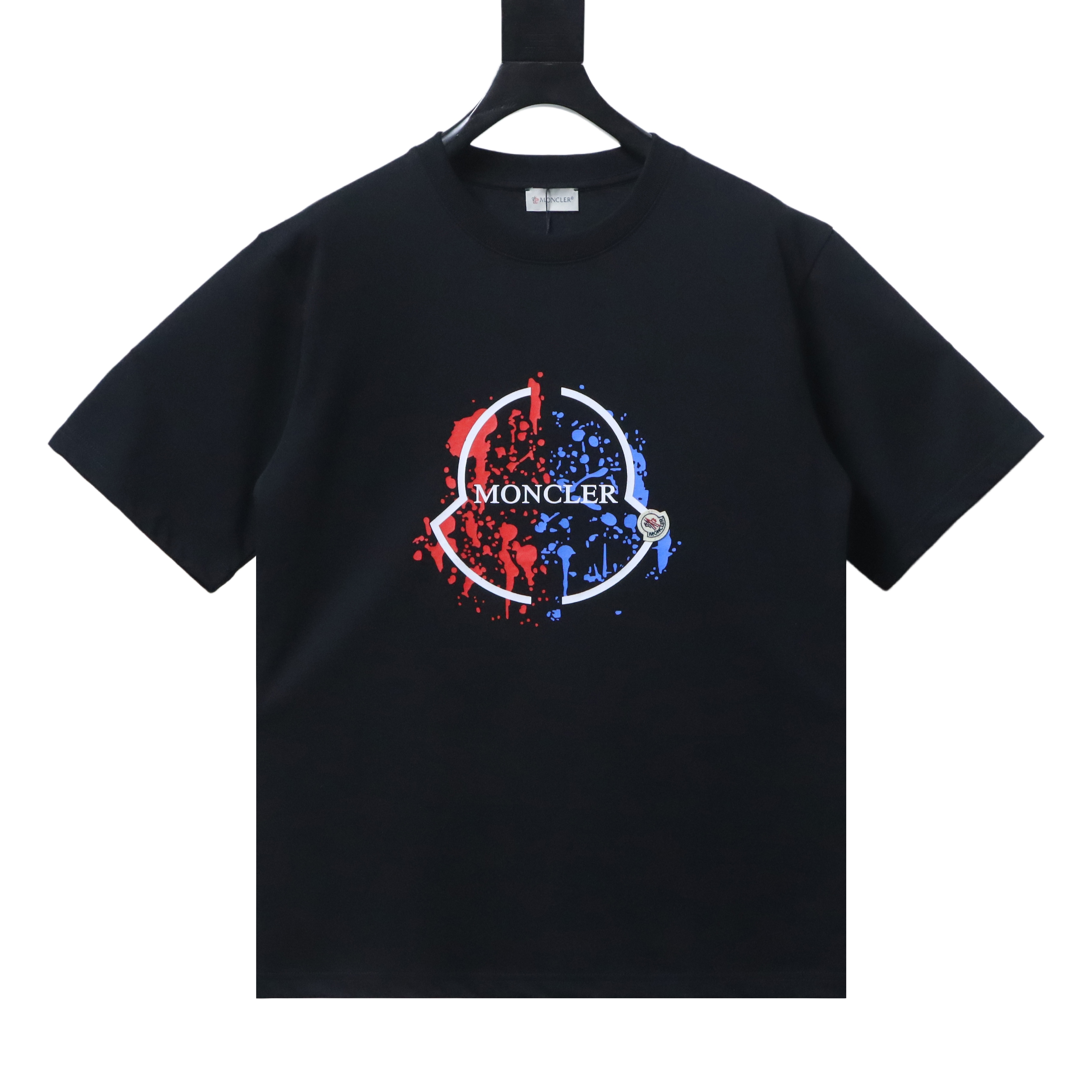 Moncler Color Splash Ink Logo Short Sleeve T-Shirt