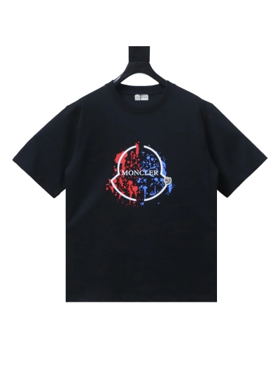 Moncler Color Splash Ink Logo Short Sleeve T-Shirt 02