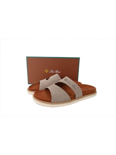 POP Loro Piana Tomori Walk Sandals Beige 01