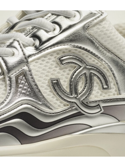 PKGoden Chanel CC Runner Sneakers White Silver G39792-Y56368-K5451 02