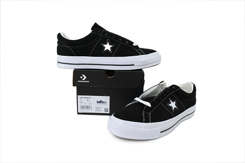 Converse One Star Low Black Suede 158369C