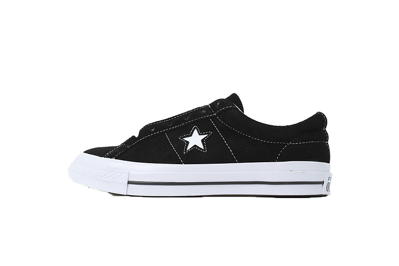 Converse One Star Low Black Suede 158369C