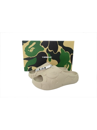 POP A BATHING APE SLIDES Beige  02