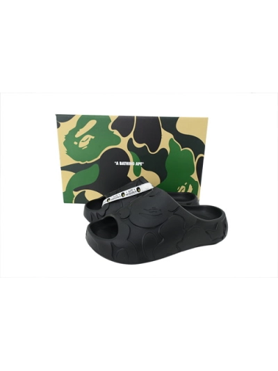POP A BATHING APE SLIDES Black 02