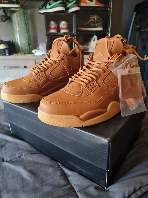 Free Shipping:PKGoden Jordan 4 Retro Ginger Wheat, 819139-205 review 