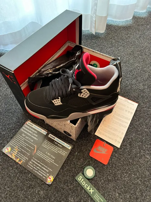 Free Shipping: PKGoden Jordan 4 Retro Bred (2019), 308497-060 review 