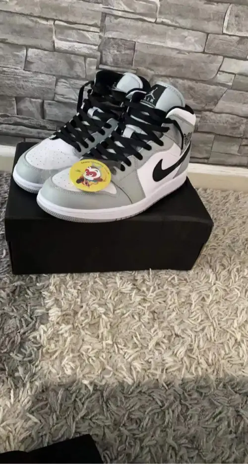 POP  Jordan 1 Mid Light Smoke Grey，554724-092 review 