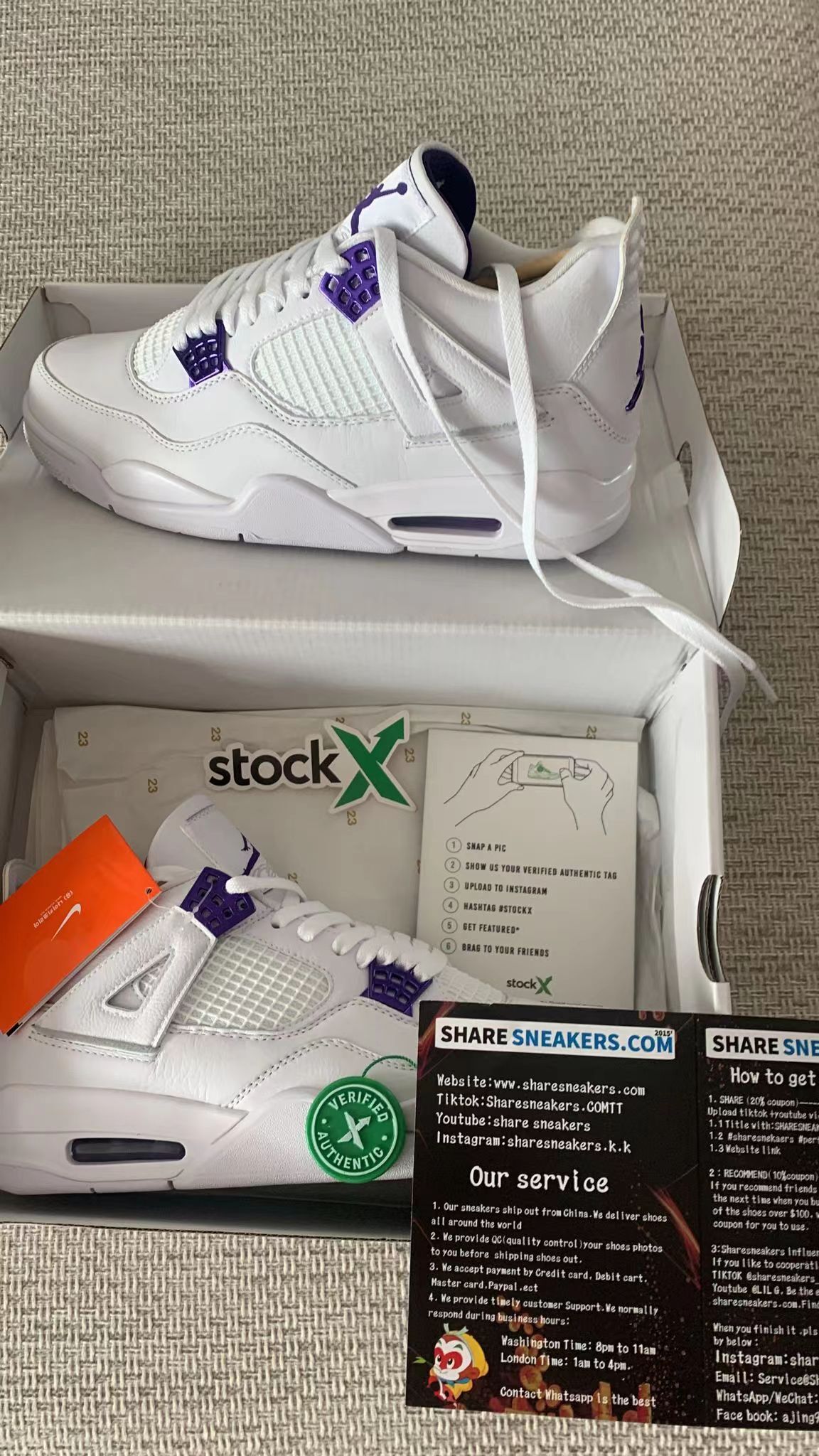 PKGoden  Jordan 4 Retro Metallic Purple, CT8527-115 review Janiel Gutierres