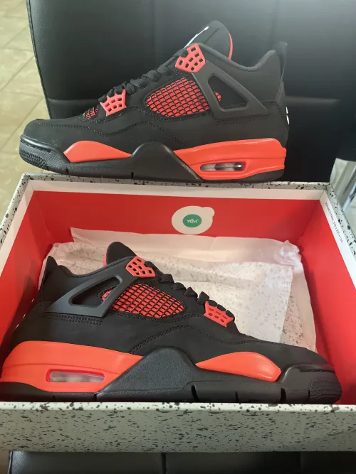 Free Shipping:PKGoden Jordan 4 Retro Red Thunder, CT8527-016 review 