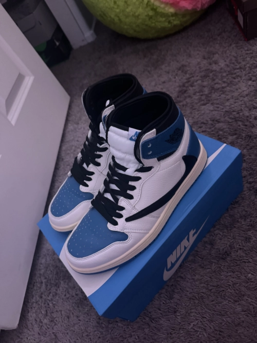 PKGoden Jordan 1 Retro High OG Fragment Travis Scott, DH3227-105 US14 review 