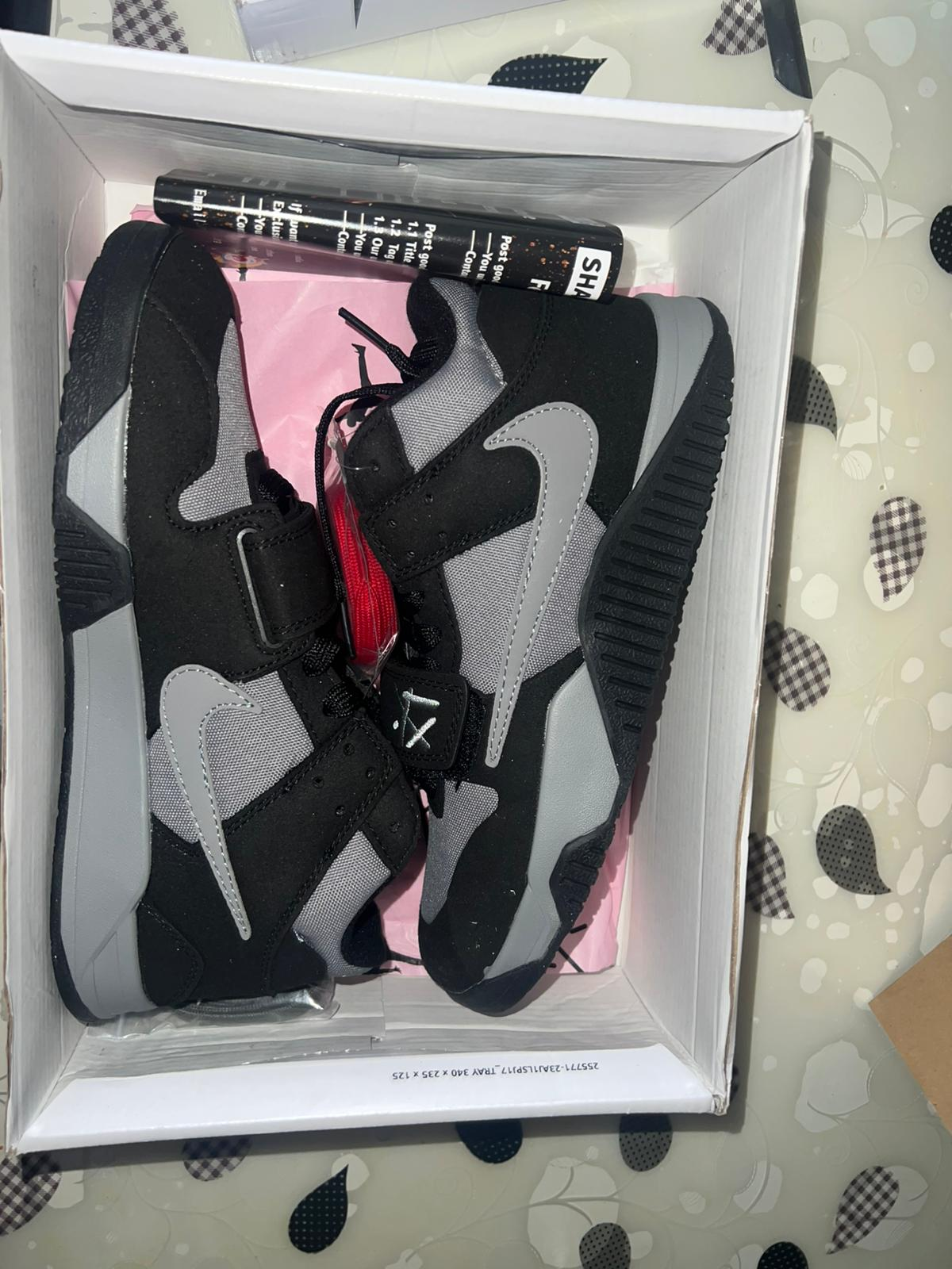 POP Travis Scott x Jordan Cut The Check Nice Kicks Black Charcoal FZ8117-481 review Nassrr