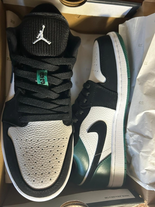 POP Jordan 1 Low White Black Mystic Green, 553558-113 review 