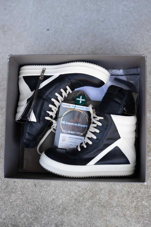 PKGoden Rick Owens/RO Geobasket Black and White RU02C7894LCGLPO-7511 review 