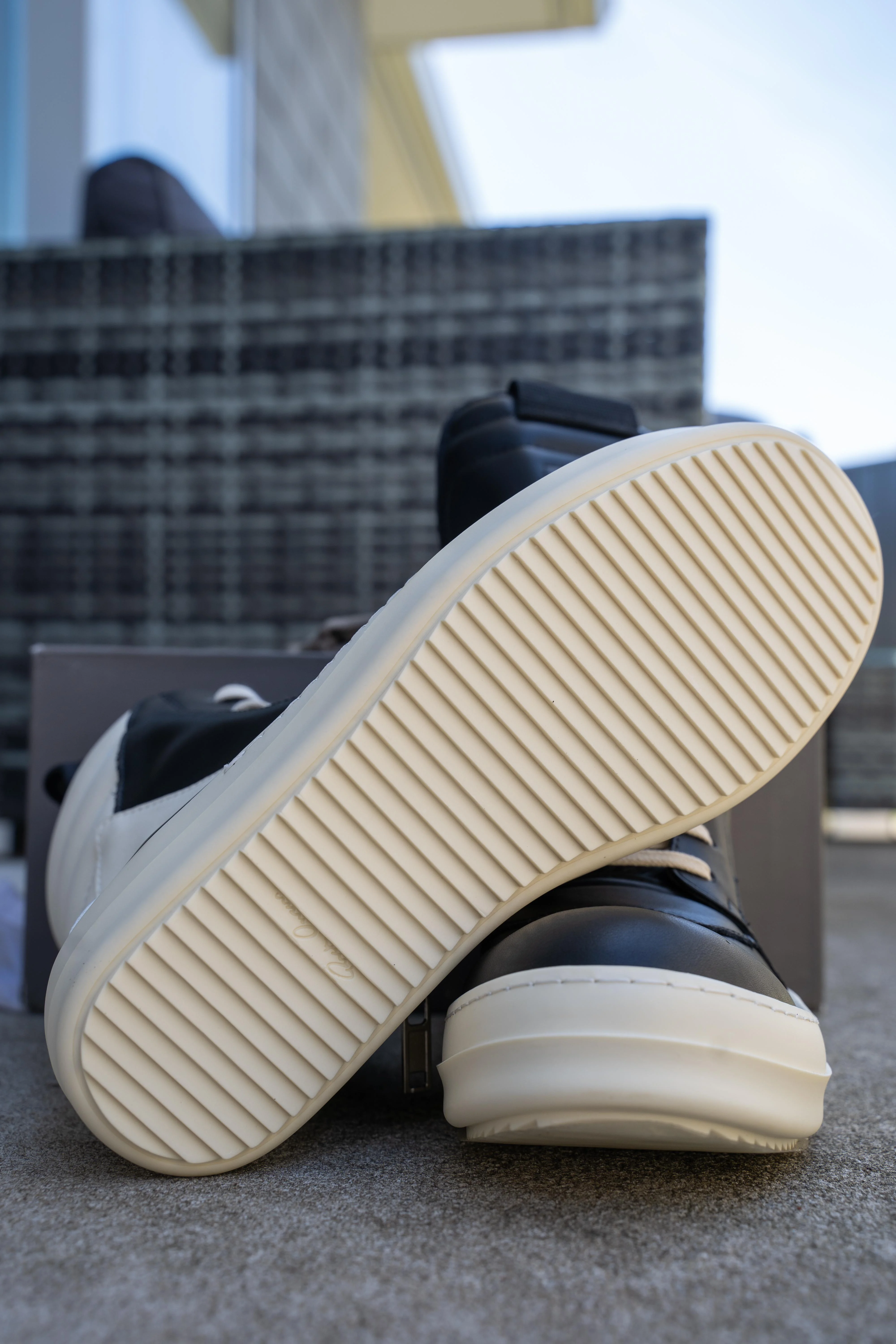 PKGoden Rick Owens/RO Geobasket Black and White RU02C7894LCGLPO-7511 review 4