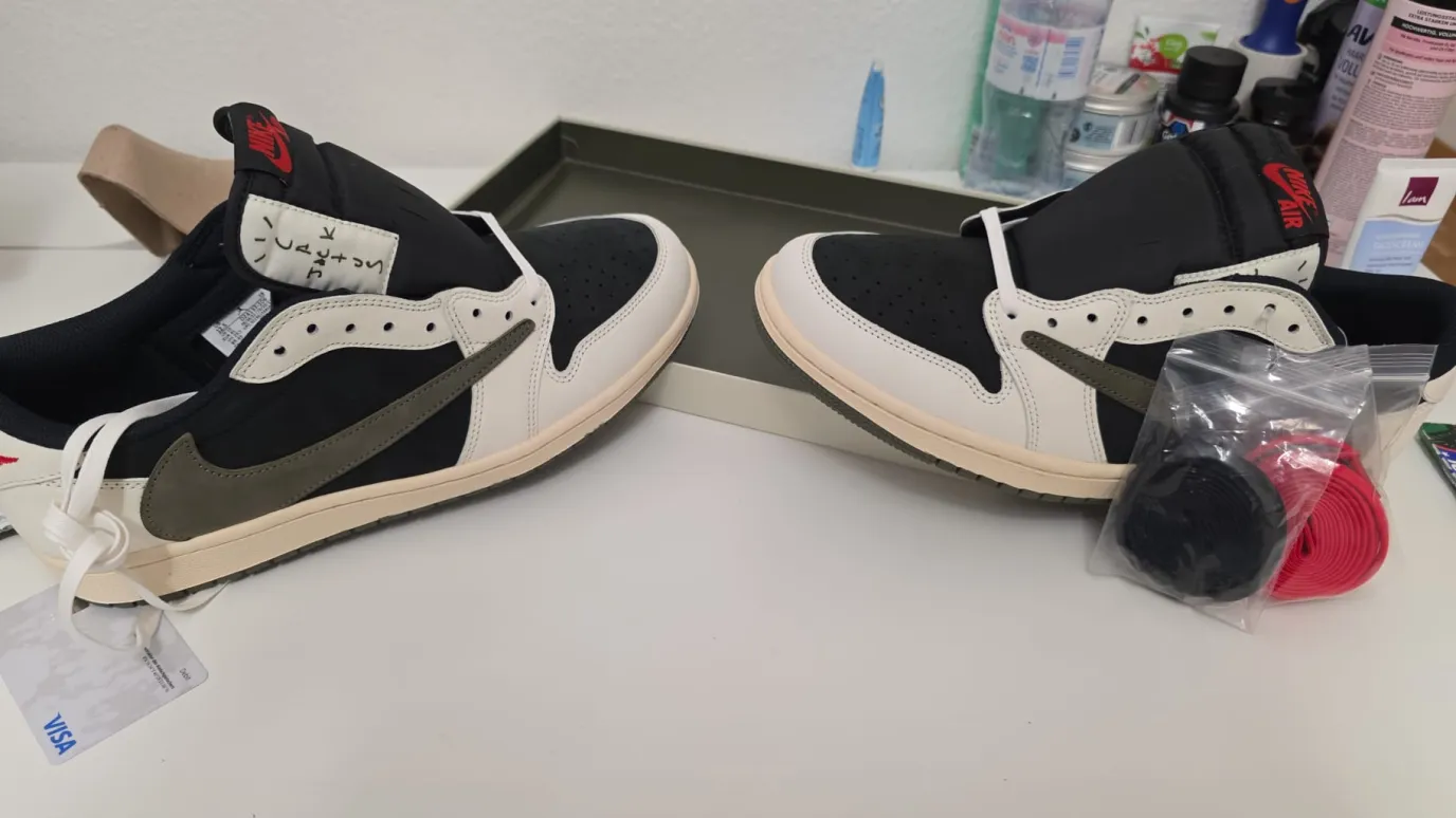 PKGoden  Travis Scott x Air Jordan 1 Low OG Olive, DZ4137-106 review Alex Tito