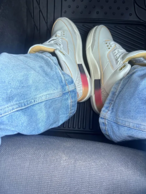 PKGoden  J Balvin x Air Jordan 3 White Blue Red, FN0344-901 review 