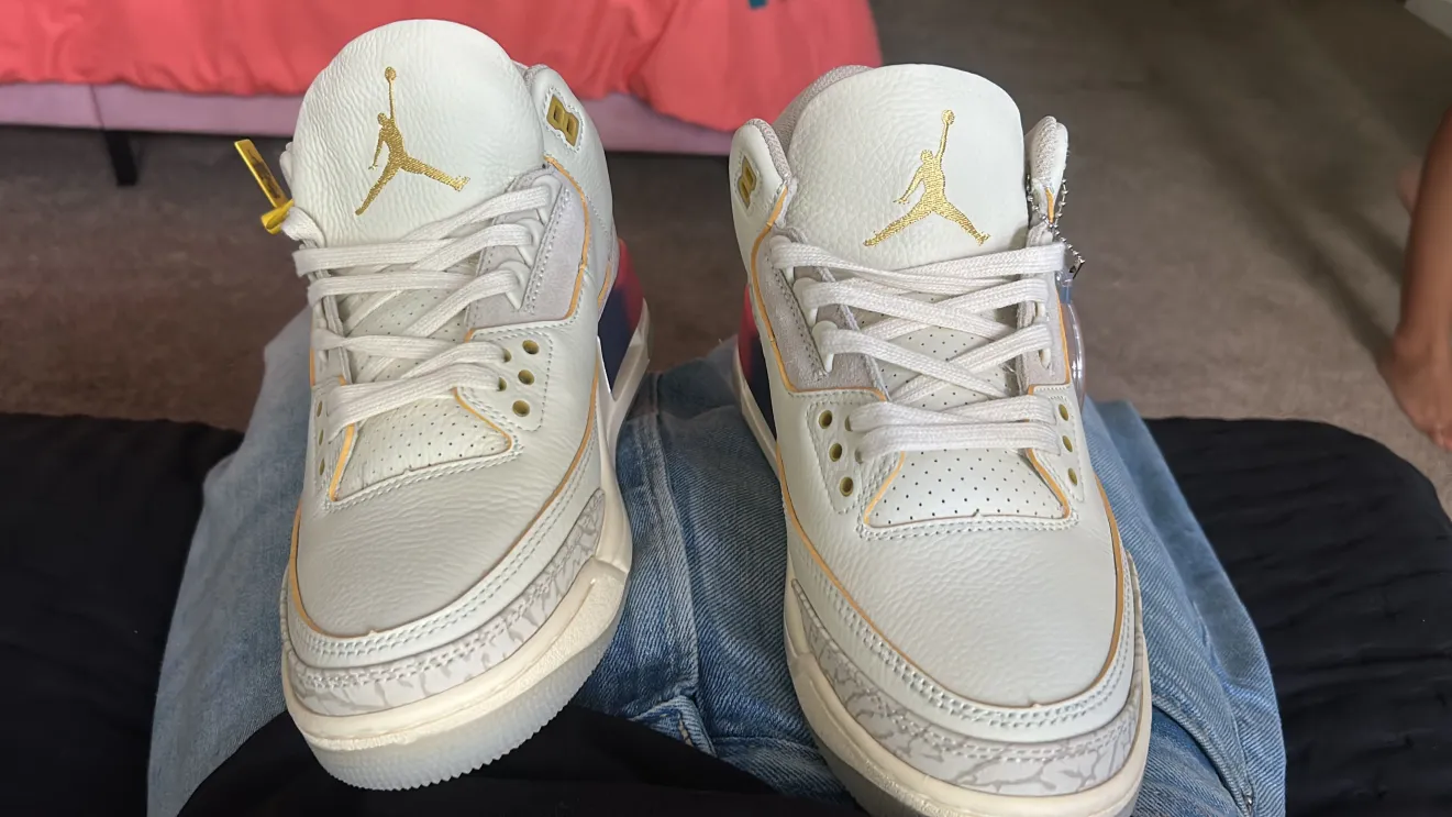PKGoden  J Balvin x Air Jordan 3 White Blue Red, FN0344-901 review levi beltran 01