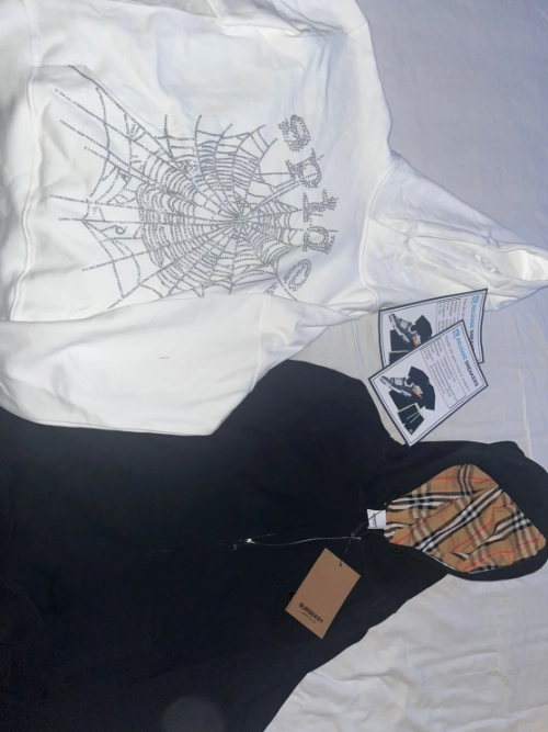 SP5DER OG Rhinestone White Logo Hoodie review 