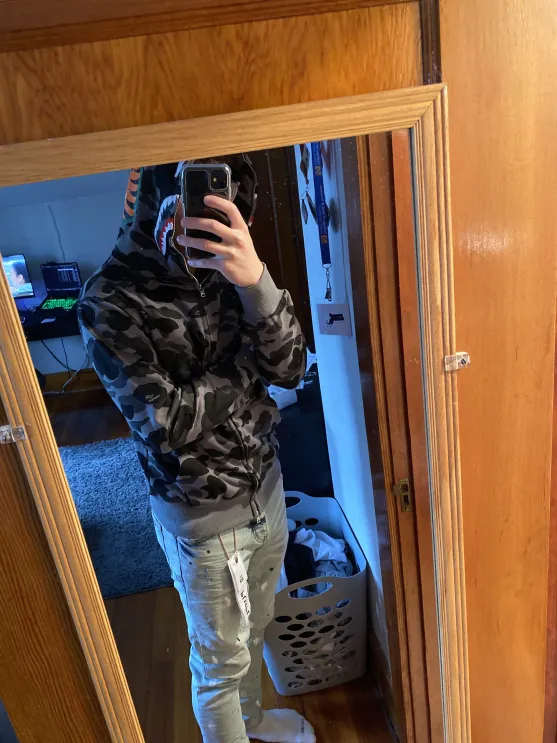 BAPE Color Camo Shark Full Zip Hoodie Black review 0