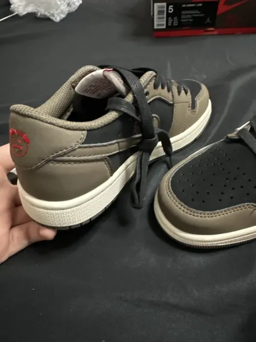 PKGoden Travis Scott x Jordan 1 Low Dark Green,DM7866-002 review 
