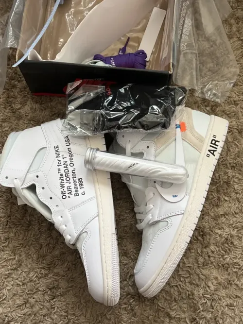 PKGoden Jordan 1 Retro High Off-White White, AQ0818-100 review 