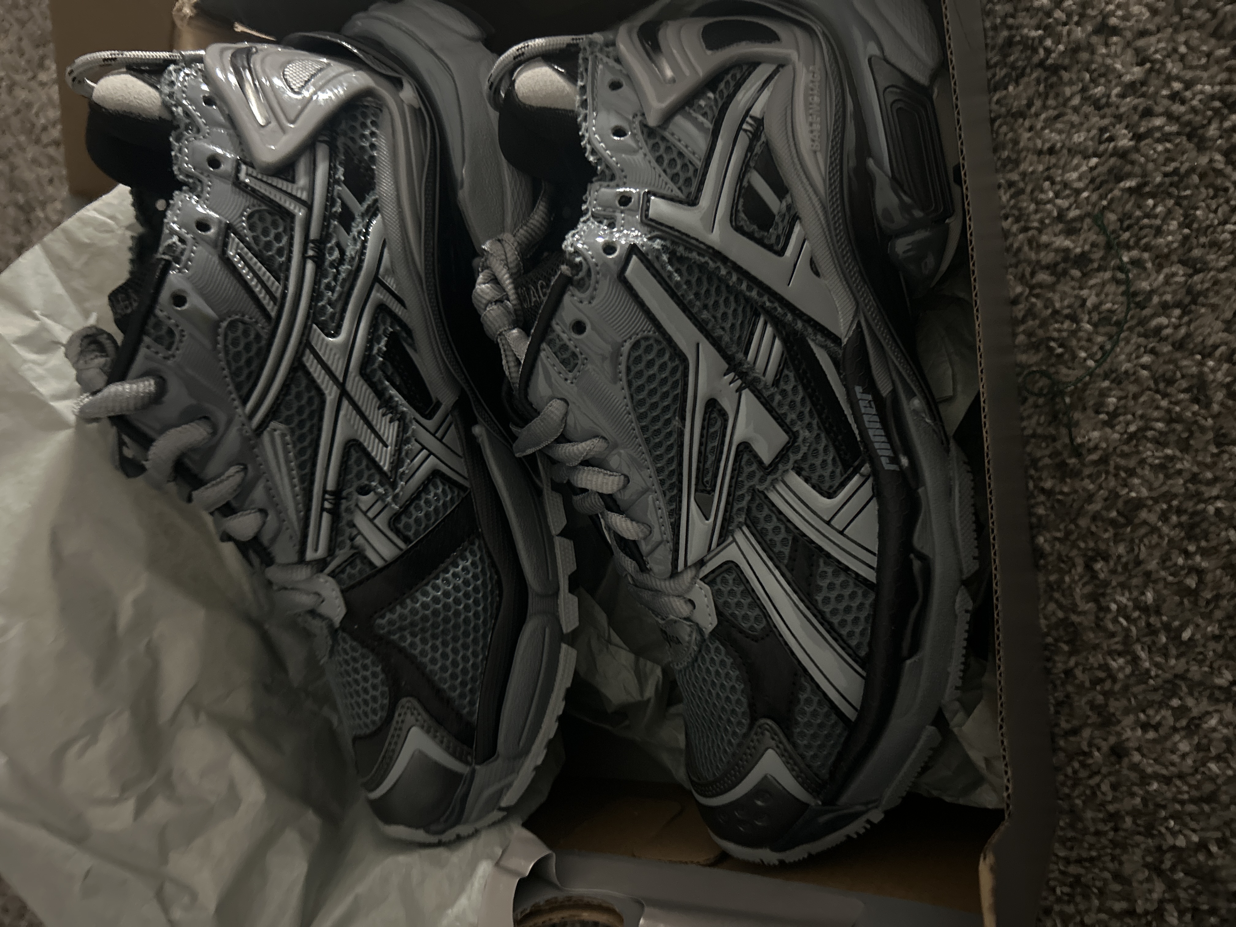 PKGoden Balenciaga 7th Runner All Black Gray 677402 W3RB2 1515 review Nahzier