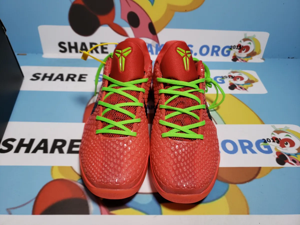 QC pics of Kobe 6 Protro Reverse Grinch